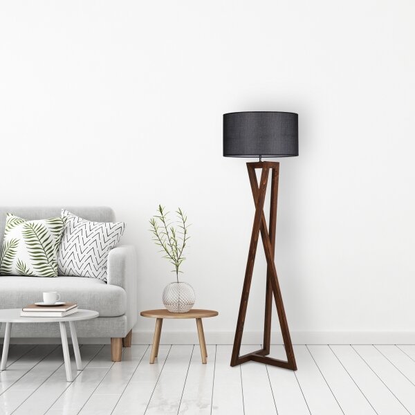 Lampadar MACKA 1xE27/60W/230V negru/maro