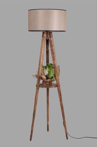 Lampadar TRIPOD 1xE27/60W/230V bej/maro