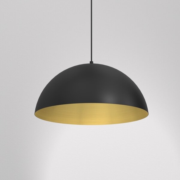 Lustră pe cablu BETA 1xE27/60W/230V d. 45 cm neagră