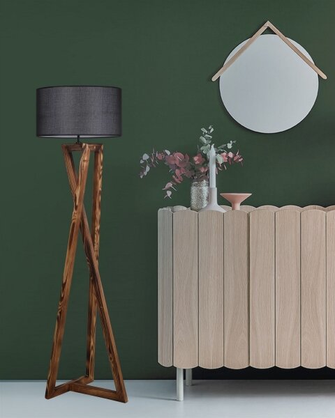 Lampadar MACKA 1xE27/60W/230V negru/maro