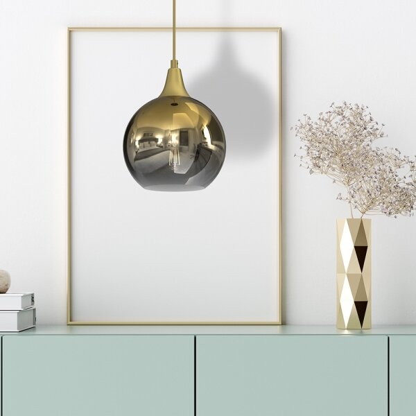 Lustră pe cablu MONTE 1xE27/60W/230V d. 20 cm aurie