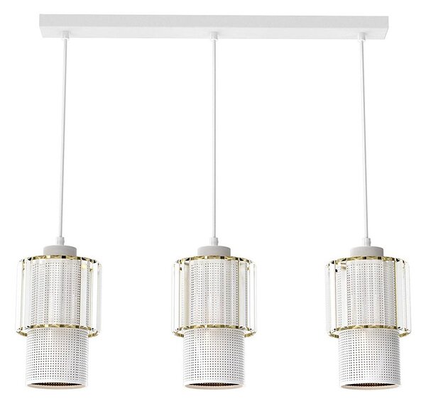 Lustră pe cablu BLANCO 3xE27/60W/230V albă