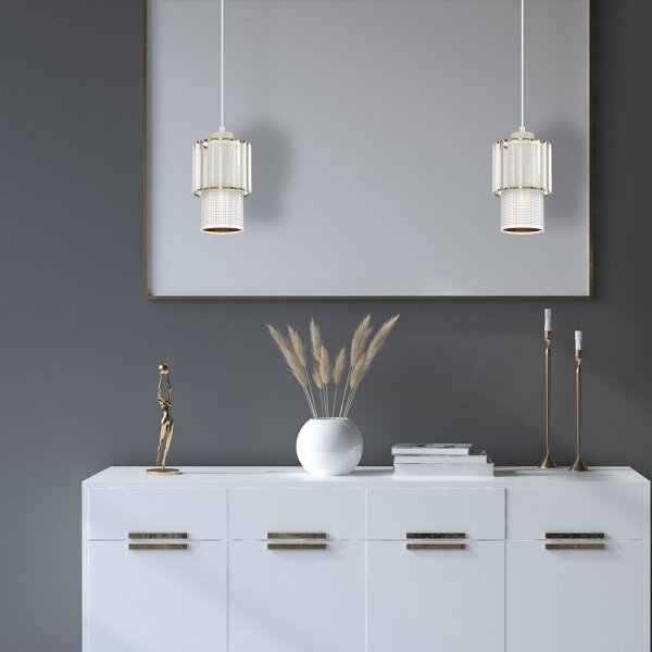Lustră pe cablu BLANCO 1xE27/60W/230V albă