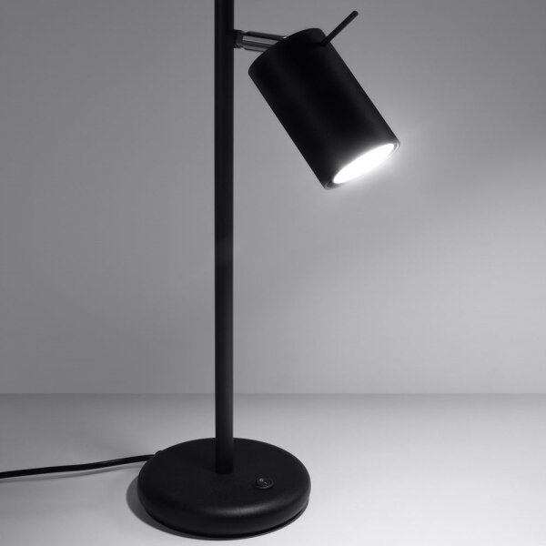 Lampă de masă RING 1xGU10/40W/230V neagră Sollux SL.1091