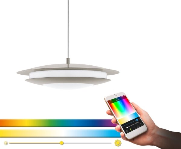 Eglo 98043 - Candelabru LED RGBW reglabil MONEVA-C LED/18W/230V