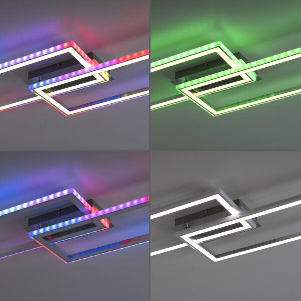 Leuchten Direkt 14635-55-LED FELIX 34,5W/230V RGB plafonieră dimabilă cu DO