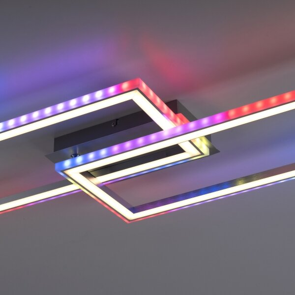 Leuchten Direkt 14635-55-LED FELIX 34,5W/230V RGB plafonieră dimabilă cu DO