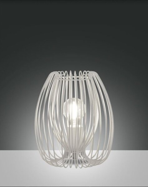 Lampă de masă CAMP 1xE27/40W/230V albă Fabas Luce 3677-34-102