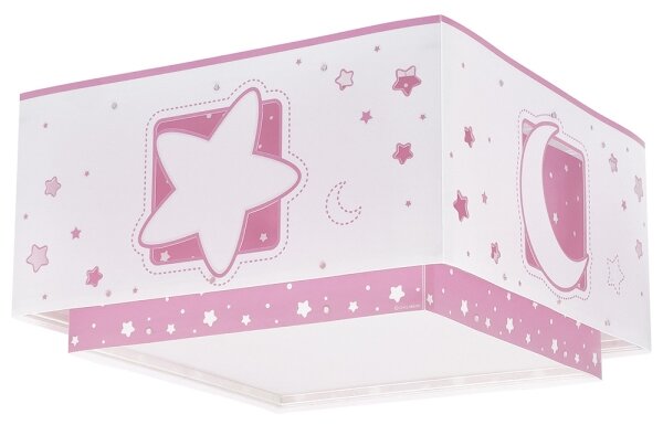 Plafonieră pentru copii MOONLIGHT 2xE27/60W/230V roz Dalber 63236S