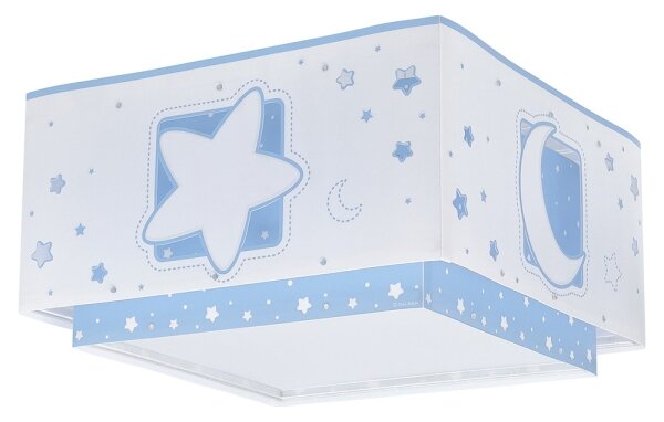 Plafonieră pentru copii MOONLIGHT 2xE27/60W/230V albastră Dalber 63236T