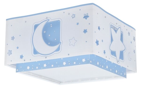 Plafonieră pentru copii MOONLIGHT 2xE27/60W/230V albastră Dalber 63236T