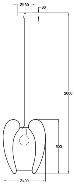 Lustră pe cablu CAMP 1xE27/40W/230V albă Fabas Luce 3677-45-102
