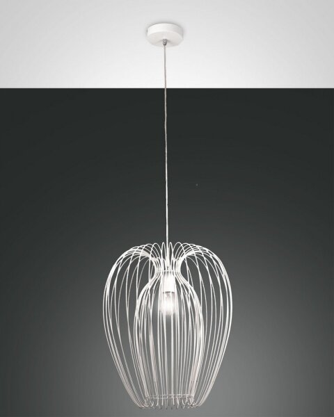 Lustră pe cablu CAMP 1xE27/40W/230V albă Fabas Luce 3677-45-102