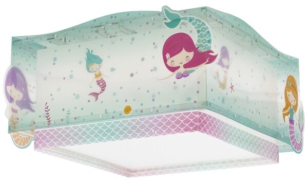 Plafonieră pentru copii MERMAIDS 2xE27/60W/230V Dalber 63446