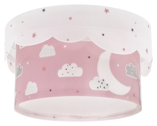 Plafonieră pentru copii MOON 2xE27/60W/230V roz Dalber 61236S