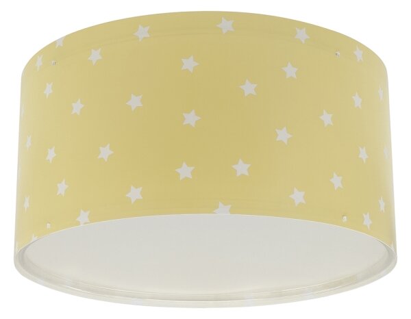 Plafonieră pentru copii STAR LIGHT 2xE27/60W/230V galbenă Dalber 82216A