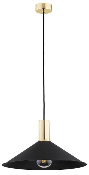 Lustră pe cablu MINORI 1xE27/15W/230V neagră/aurie Argon 4912