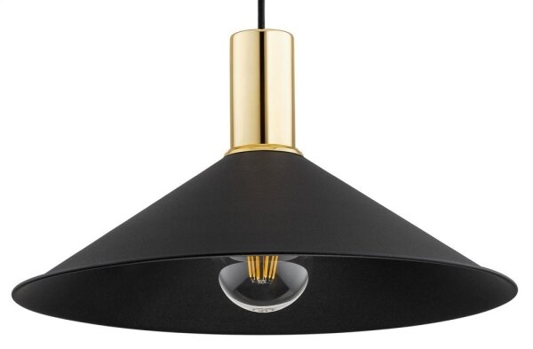 Lustră pe cablu MINORI 1xE27/15W/230V neagră/aurie Argon 4912