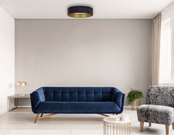 Plafonieră LED VELVET STAR LED/24W/230V d. 40 cm albastră/aurie Brilagi