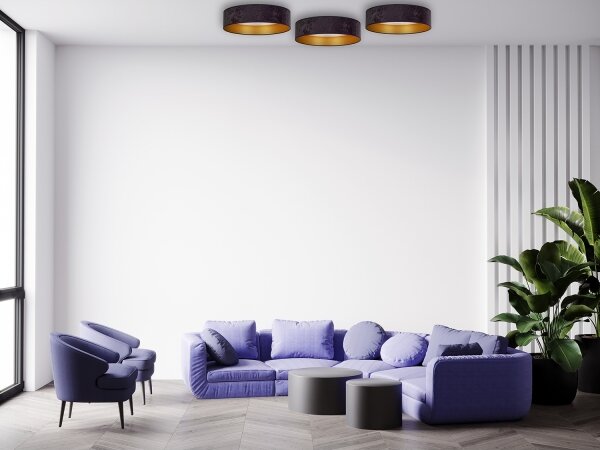 Plafonieră LED VELVET STAR LED/24W/230V d. 40 cm gri/aurie Brilagi