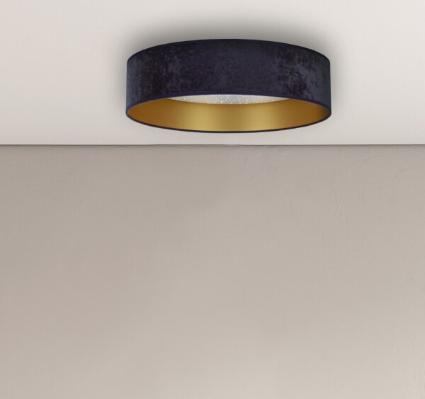 Plafonieră LED VELVET STAR LED/24W/230V d. 40 cm albastră/aurie Brilagi