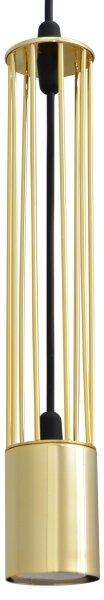 LED Lustră pe cablu BARS 3xGU10/4,8W/230V aurie/neagră