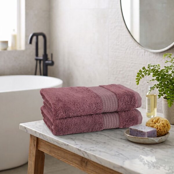Set de prosoape din bambus ALMA mauve 50 x 100 cm 2 buc