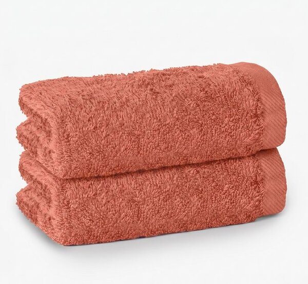 Set de 2 prosoape din frotir FRESH SILVADUR teracotă 50 x 100 cm