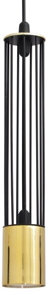 LED Lustră pe cablu BARS 3xGU10/4,8W/230V neagră/aurie