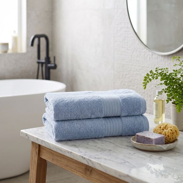 Set de prosoape din bambus ALMA bleu ciel 50 x 100 cm 2 buc