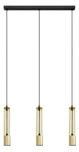 LED Lustră pe cablu BARS 3xGU10/4,8W/230V aurie