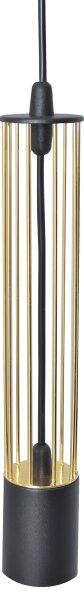 Lustră LED pe cablu BARS 3xGU10/4,8W/230V negru/auriu