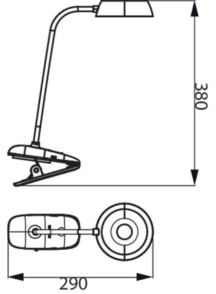 Philips - Lampă LED reglabilă cu clemă DONUTCLIP LED/3W/5V 1200 mAh albă