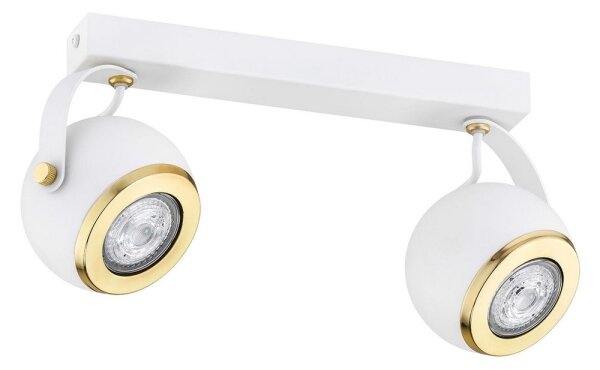 Spot KOS PLUS 2xGU10/5W/230V albă/aurie Argon 7038