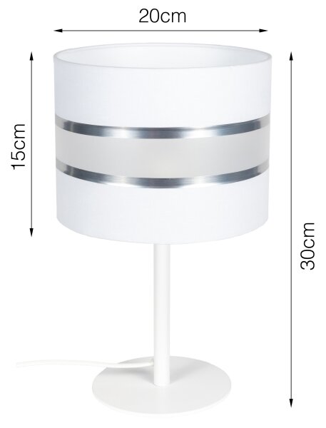 Lampă de masă CORAL 1xE27/60W/230V albă