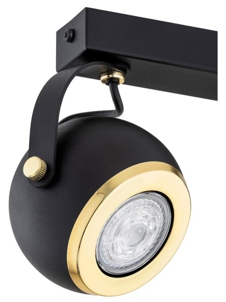 Spot KOS PLUS 2xGU10/5W/230V negru/auriu Argon 7039