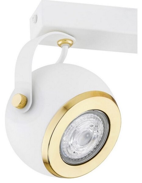 Spot KOS PLUS 2xGU10/5W/230V albă/aurie Argon 7038