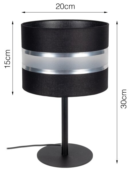 Lampă de masă CORAL 1xE27/60W/230V neagră