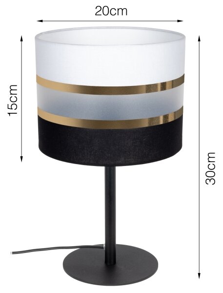 Lampă de masă CORAL 1xE27/60W/230V neagră