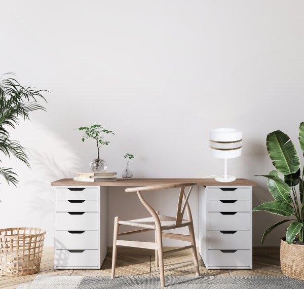 Lampă de masă CORAL 1xE27/60W/230V albă