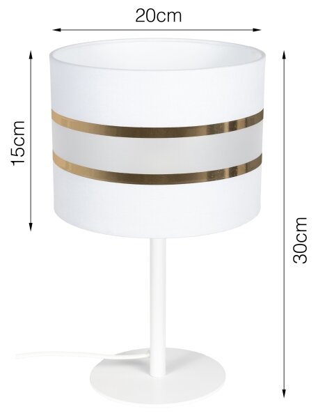 Lampă de masă CORAL 1xE27/60W/230V albă
