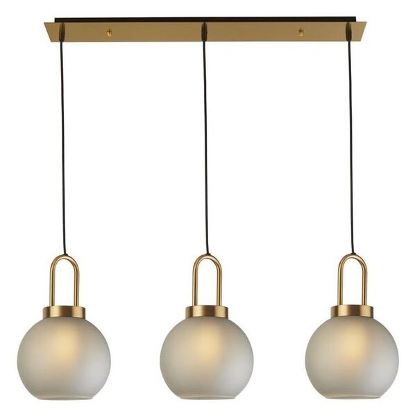 Lustră pe cablu SNOWDROP 3xE27/60W/230V alamă Searchlight 36632-3AC
