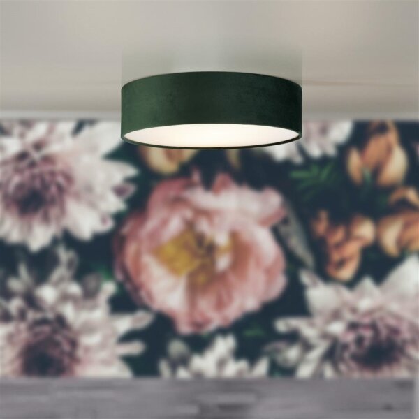 Searchlight 23298-3GR - Plafonieră DRUM, 3xE27/60W/230V, verde
