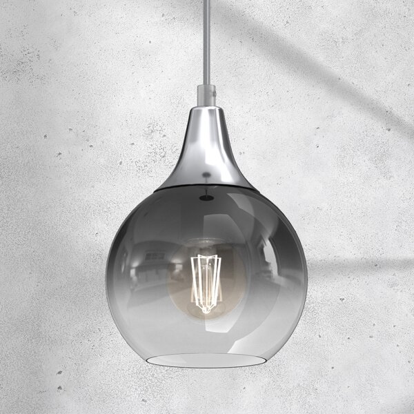 Lustră pe cablu MONTE 1xE27/60W/230V d. 15 cm crom mat