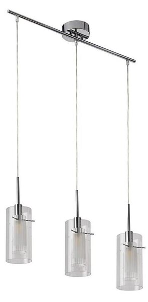 Lustră pe cablu DUO 3xE14/60W/230V crom lucios Searchlight 3303-3CC