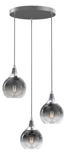 Lustră pe cablu MONTE 3xE27/60W/230V crom mat