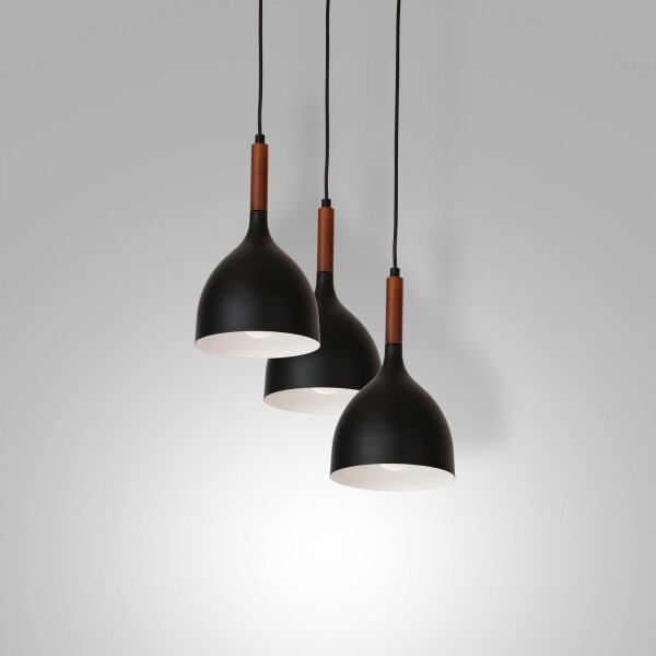 Lustră pe cablu NOAK WOOD 3xE27/60W/230V