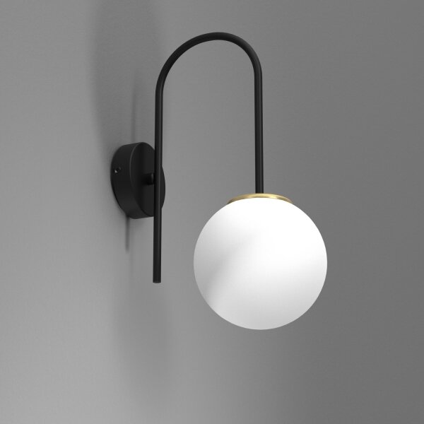 Lampă de perete CAMBRIDGE 1xE14/60W/230V neagră/alamă