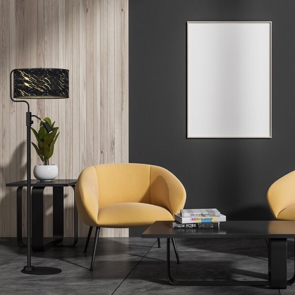 Lampadar SENSO 1xE27/40W/230V + 1xGU10/7W negru