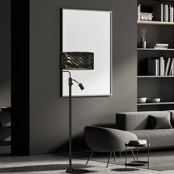 Lampadar SENSO 1xE27/40W/230V + 1xGU10/7W negru